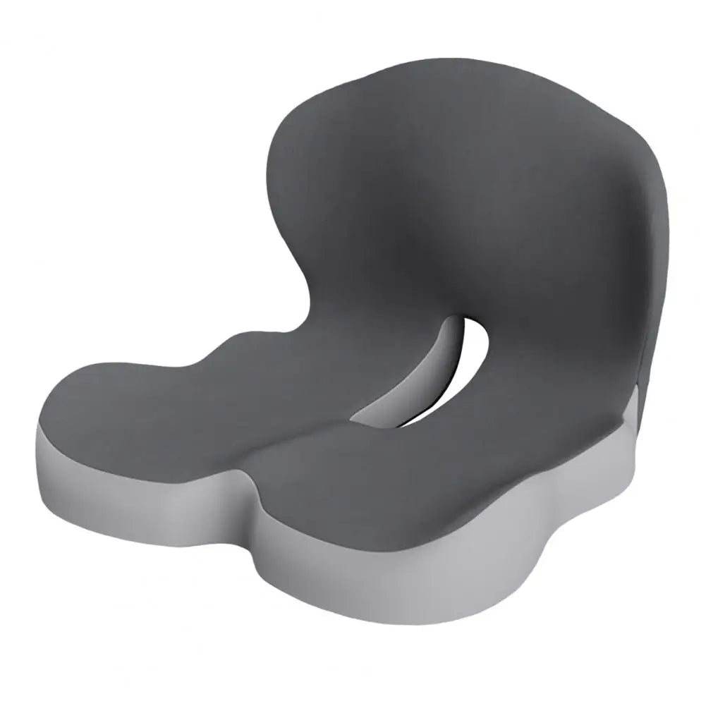 Ergonomic L-Shaped Memory Foam Seat Cushion with Lumbar Support for Tailbone Pain Relief in Office Settings