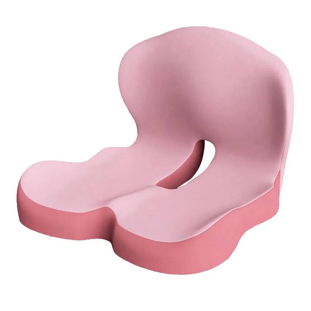Ergonomic L-Shaped Memory Foam Seat Cushion with Lumbar Support for Tailbone Pain Relief in Office Settings