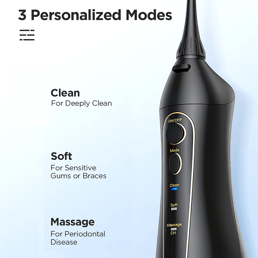 Fairywill Rechargeable Portable Water Flosser with 3 Modes and 300ML Water Tank for Effective Oral Hygiene