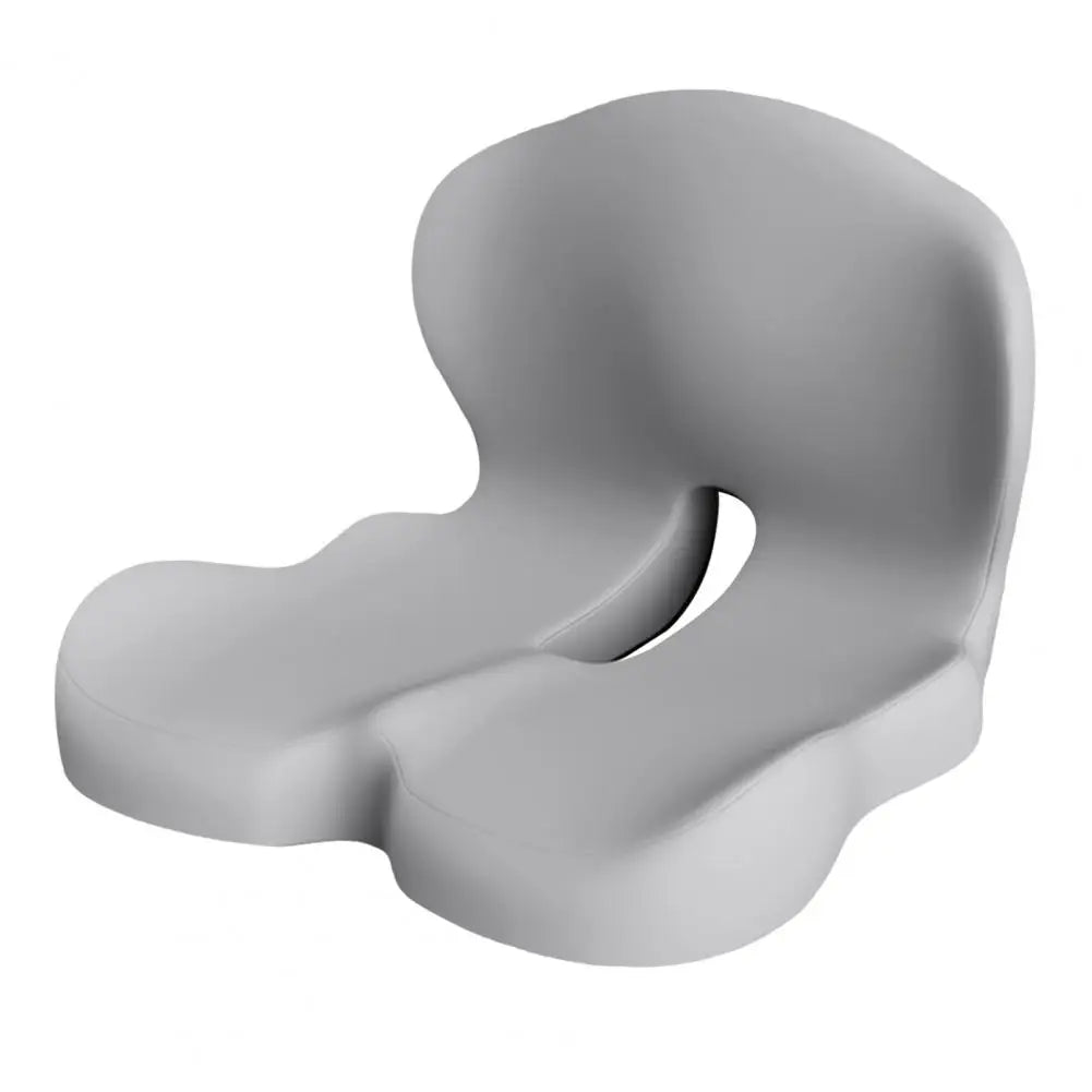 Ergonomic L-Shaped Memory Foam Seat Cushion with Lumbar Support for Tailbone Pain Relief in Office Settings